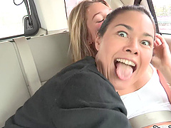 Dana Vespoli having fun while pleasuring Jessie Andrews's cunt