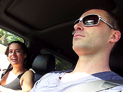 Abbie Maley moans during rough dicking in doggy style position