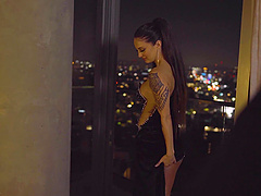 Backstage video with amazing Maddy May getting double penetrated