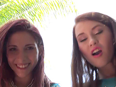 Outdoor FFM threesome with Ashlyn Molloy and Misha Cross