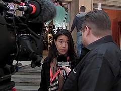 Rough dicking in the back of a car with brunette Dana Vespoli