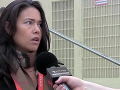 Rough dicking in the back of a car with brunette Dana Vespoli