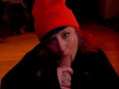 Hardcore gangbang ends with Proxy Paige getting cum in mouth