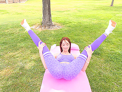 Round ass redhead Austin Pierce wants a dick after doing yoga