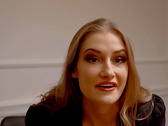 Passionate fucking ends with cum in mouth for slender Angelika Grays