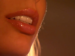 Busty beauty Vanessa Lane gives a sensual blowjob in lingerie