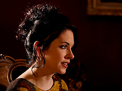 Seductive brunette Anna De Ville seduces her lover with lingerie and skill