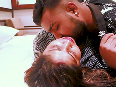 Homemade video of a brunette wife being fucked on the bed