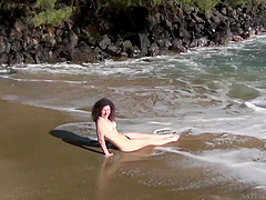 Brunette girlfriend enjoys while being fucked by her lover - POV