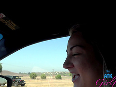 Shaved pussy cutie Lily Adams loves teasing and gets fucked hard