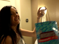 Marley Brinx seduces her lover in the bathroom