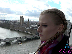 Video of naughty Paris White showing get pussy in public places