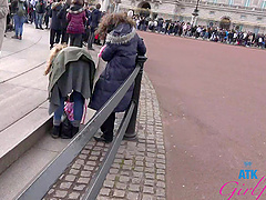 Video of naughty Paris White showing get pussy in public places