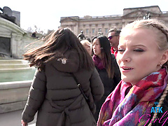 Video of naughty Paris White showing get pussy in public places