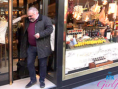 Video of naughty Paris White showing get pussy in public places