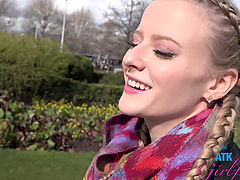 Video of naughty Paris White showing get pussy in public places