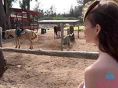 Horny Aliya Brynn having fun with her boyfriend in the car