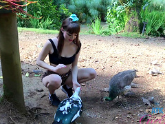 Natural tits babe Aliya Brynn gives a sloppy blowjob in pov