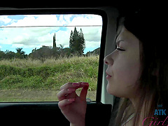 Passionate fucking in POV with small boobs girlfriend Winter Jade