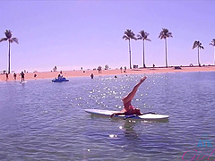 Skinny blonde teen Paris White gets fucked hard in public