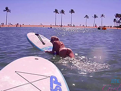 Skinny blonde teen Paris White gets fucked hard in public