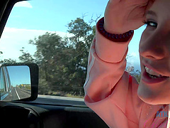 Pov couple enjoys a hot blowjob from a sexy blonde