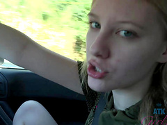 Natural tits blonde takes her boyfriend's cock in a hot pov sex scene