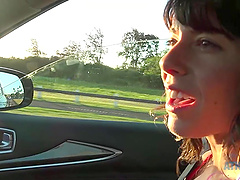 Outdoor dicking in POV video with brunette Vera King - HD