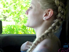 Paris White moans while getting fingered by her dirty lover