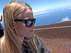 Tattooed hottie gets pounded on the beach in hd pov