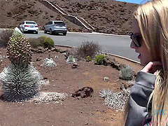 Tattooed hottie gets pounded on the beach in hd pov