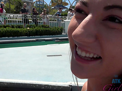 Kinky roommate Lily Adams loves getting fingered in the morning