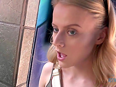 Video of amateur Paris White showing her pussy and tits outdoors