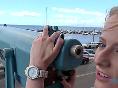 Video of amateur Paris White showing her pussy and tits outdoors