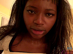 Homemade POV video of Noemie Bilas being fingered in the car