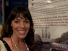 Brunette Vera King moans while being fingered outdoors - POV