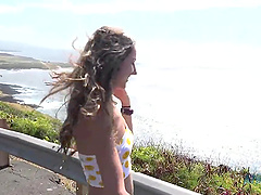 Homemade video in POV with Lily Adams giving her man a footjob