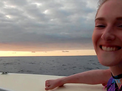 POV video sexy Ashley Lane teasing and having wild outdoors sex