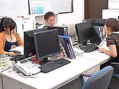 Yuuka Kojima moans loud while getting fucked in the office
