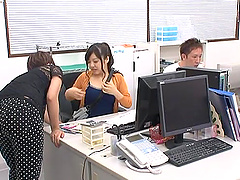 Yuuka Kojima moans loud while getting fucked in the office