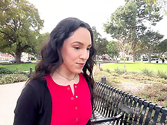 Selena Ivy enjoys while giving her boyfriend a nice blowjob