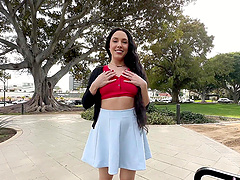 Selena Ivy enjoys while giving her boyfriend a nice blowjob