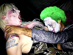 Hardcore interracial fucking with dirty blonde slut Leya Falcon