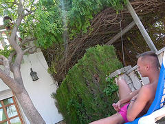 Naughty babe Mary Borbosita teaches her husband how to suck