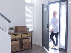 Penelope Woods with shaved pussy gets fucked by her boyfriend