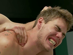 Bigger Gay Guy Wins Wrestle Combat and Ass Fuck the Skinnier Loser