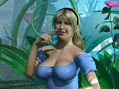 3D blonde gets her pussy drilled hard in a few amazing scenes