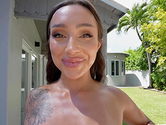 Sisi Rose with natural tits moans while riding her lover's dick