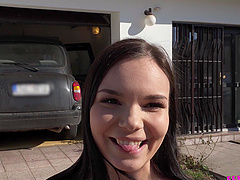 Chubby chick Sofia Lee seduced a black dude for hardcore fucking