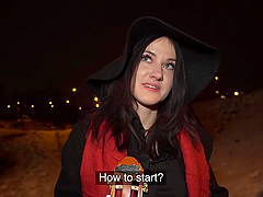 Dude offers amateur Melany Mendes some cash to fuck her in POV